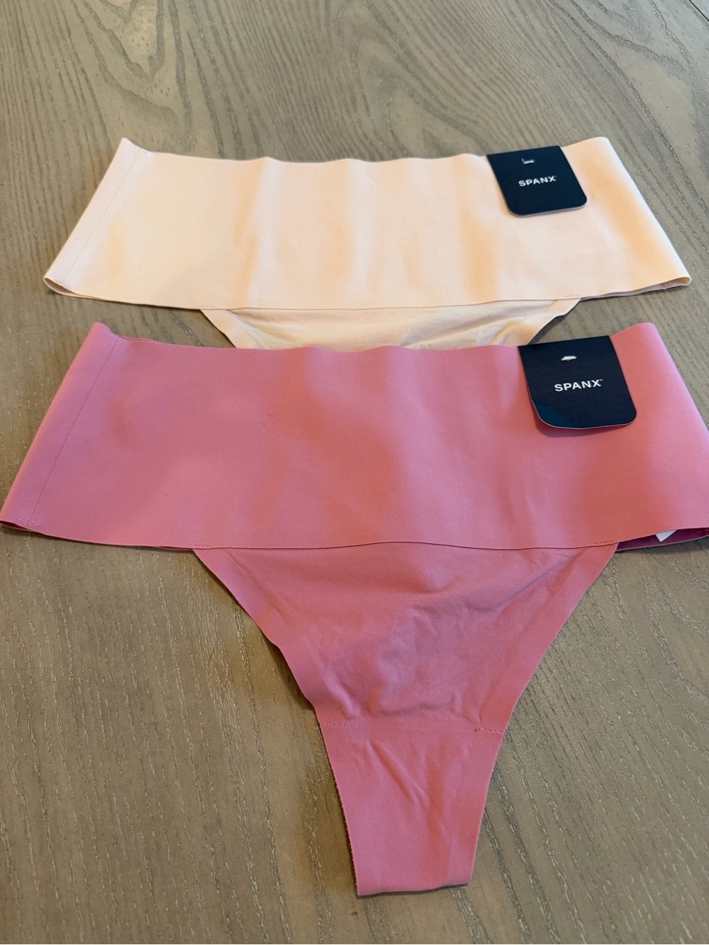 NWT set of Spanx thong underwear (size L)